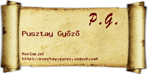 Pusztay Győző névjegykártya